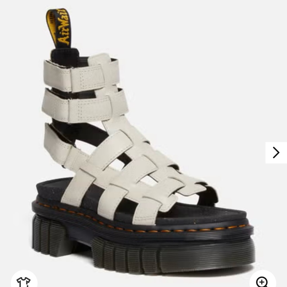 Dr. Martens RICKI NAPPA LUX LEATHER PLATFORM GLADIATOR SANDALS